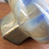 Small blue ceramic vase