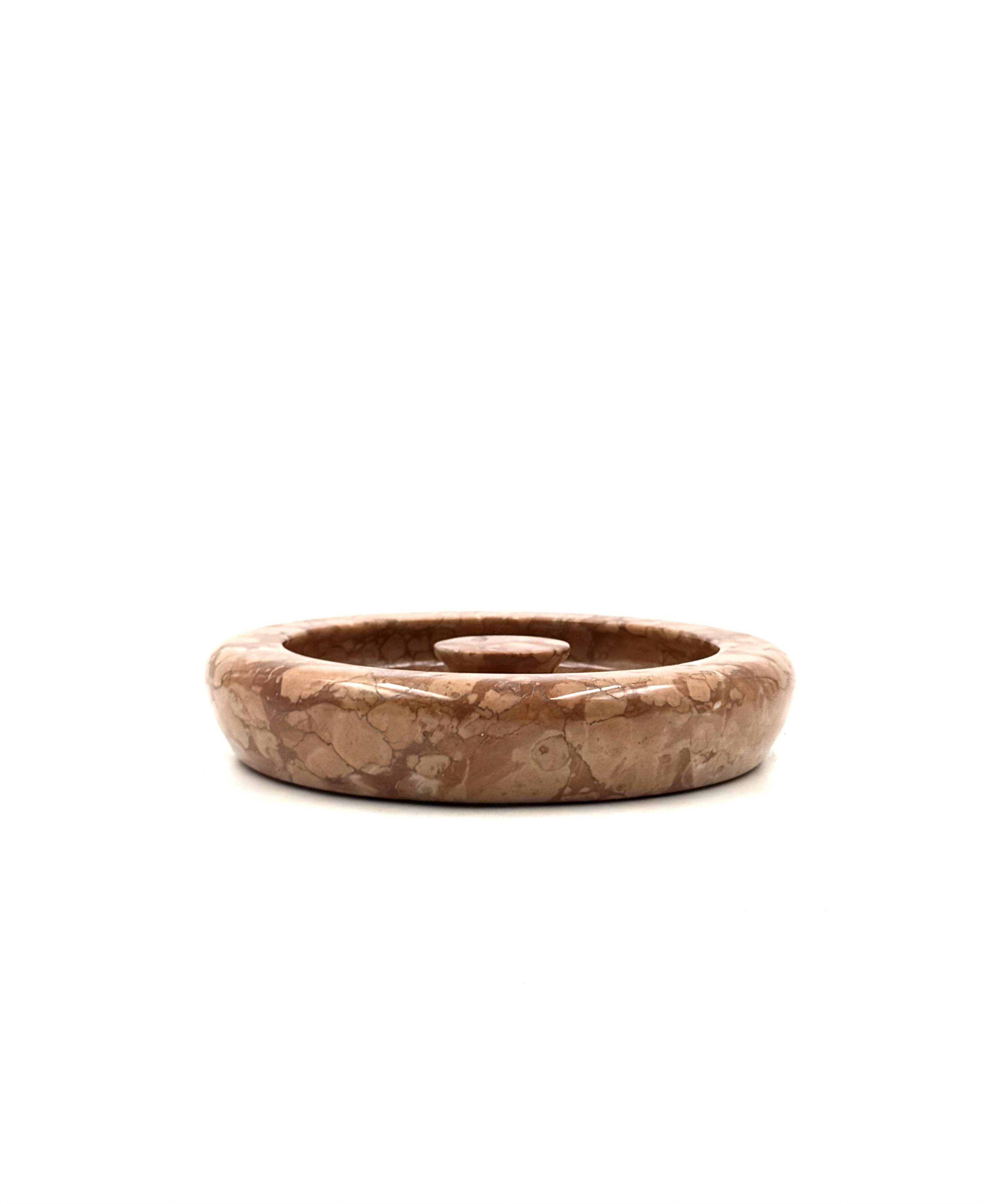 Angelo Mangiarotti style red marble centerpiece / bowl, Knoll Int. Italy 1970s