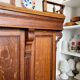 Counter, reception furniture in solid wood early twentieth century