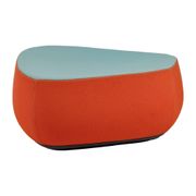 Medium pouf/footrest Fjord in red and turquoise by Patricia Urquiola for Moroso.