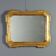 Antique cabaret mirror in gilded wood, Italy, 19th century