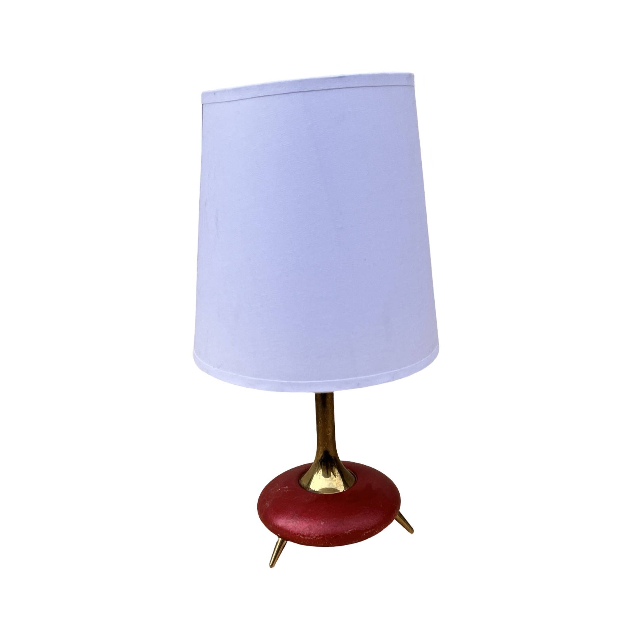 Table lamp with a lampshade Belgium 1980s.