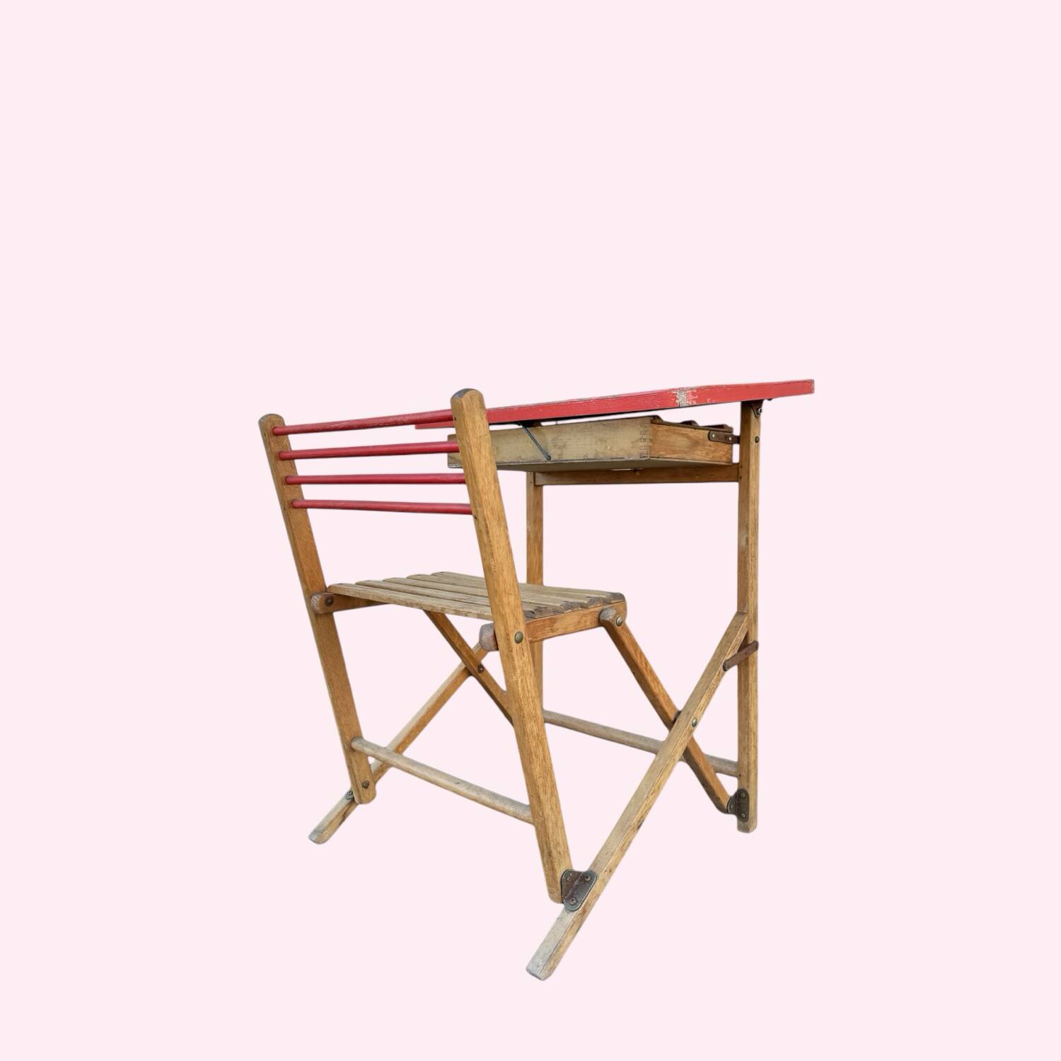 Plideal folding school desk, 1960s