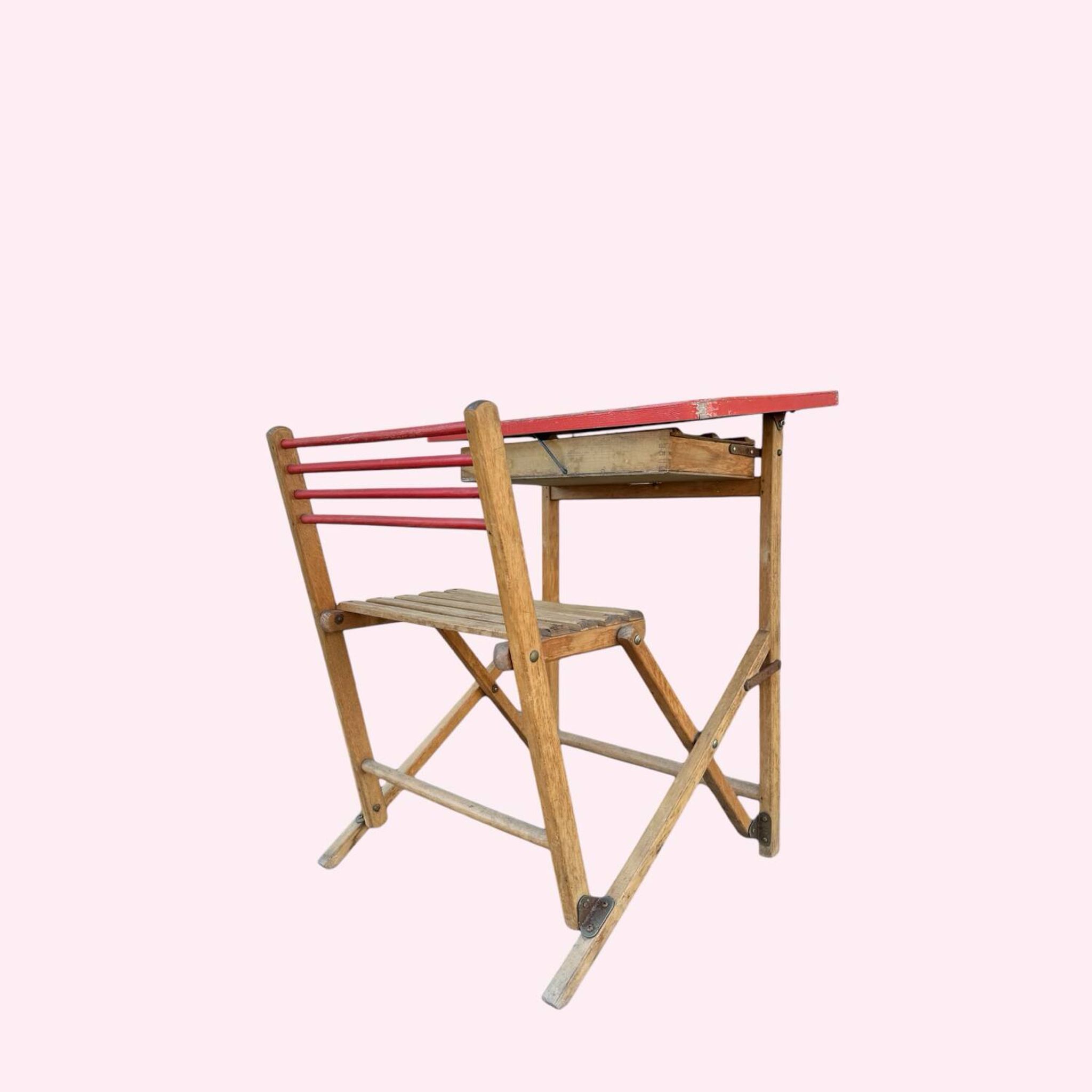 Bureau d’écolier pliable Plideal, années 1960