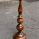 Art Deco floor lamp in solid wood and gilded brass