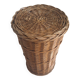 Large woven wicker basket with lid – vintage spirit