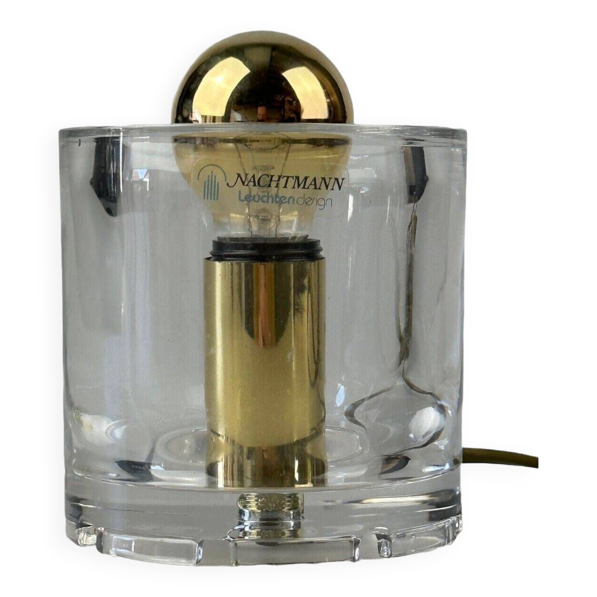 60s 70s table lamp Nachtmann Leuchten Germany Ice Cube Space Age design