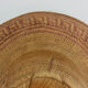 Asian hat in braided wicker and bamboo 70s