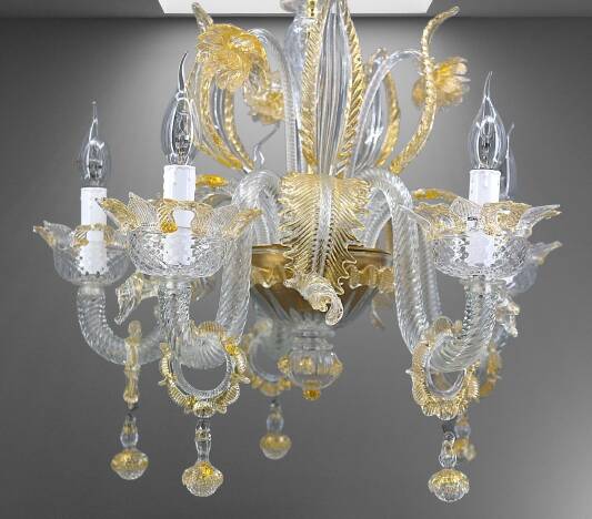 Venetian lustre in Murano glass and gold leaf