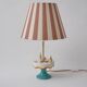 Vintage Florentine ceramic table lamp from the 1950s by MAF, Italian.