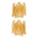 Sculptural Gold “Granigli” “Rondini” Murano Glass Wall Lamps in Modern Styl