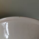 Set of 2 vintage soup plates in speckled black and white ceramic made in Italy