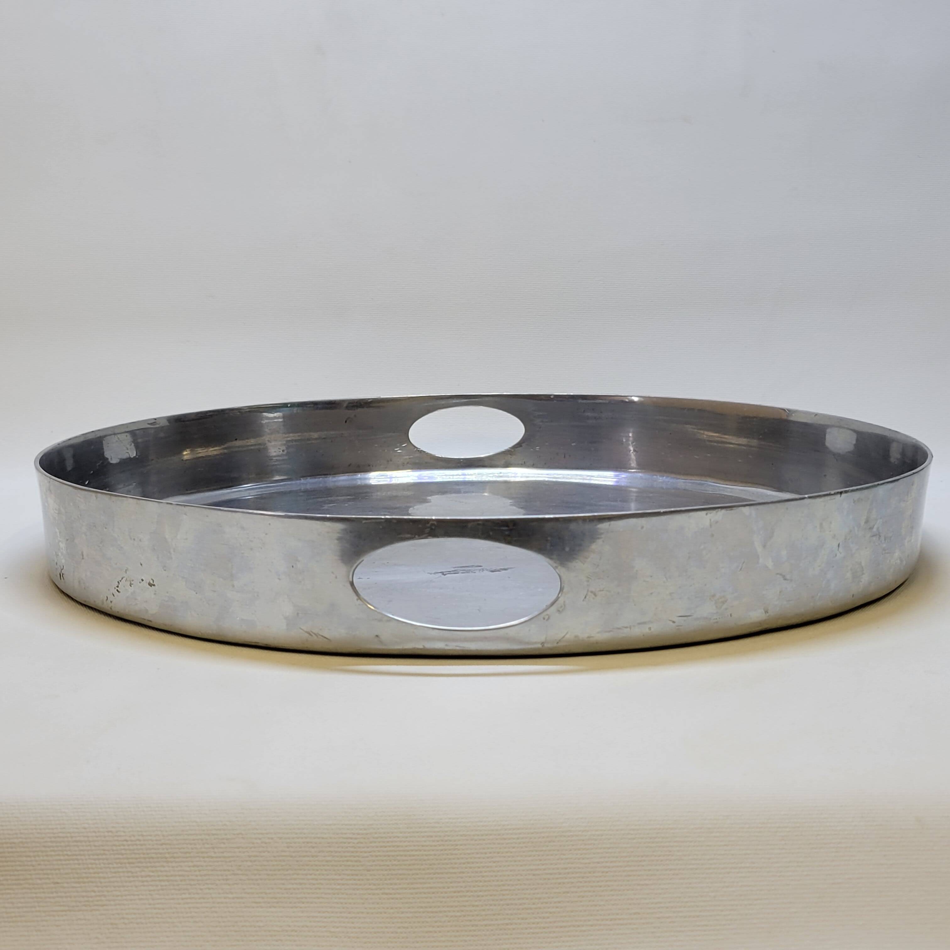 Large Vintage Aluminum Serving Tray