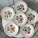 Set of 6 dessert plates Terre de fer Longchamp model Rohan early twentieth century