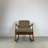 Rocking chair model 166 "senator" by Ole Wanscher for France and Daverkosen, Denmark, 1960s
