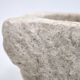 Brutalist mortar carved from stone, 19th century.