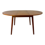 Table à manger ronde extensible moderniste danoise du milieu du siècle, 19