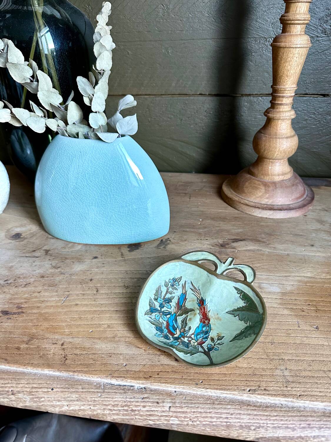 Enamelled brass pocket tray