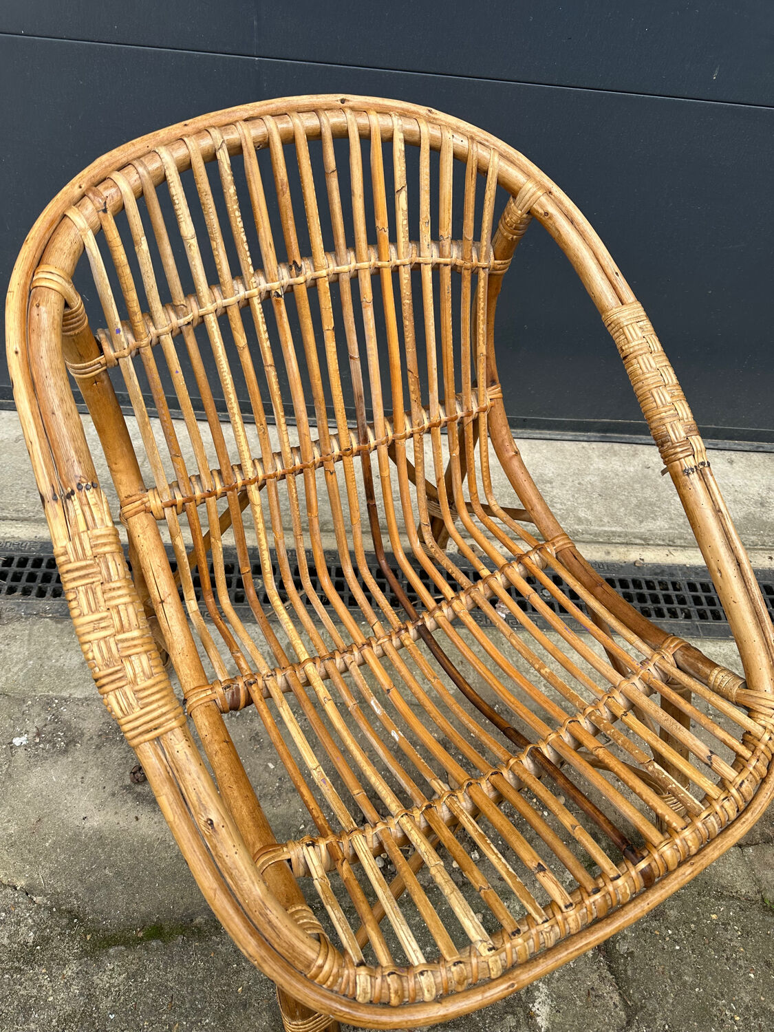 Rattan armchair