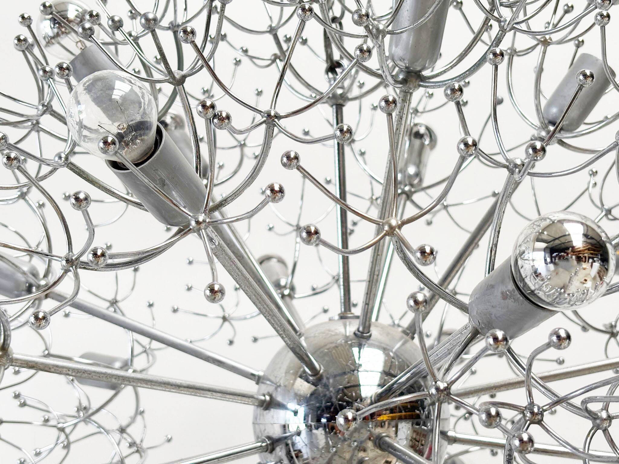 XL Chrome "Sputnik" chandelier