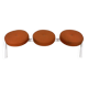 Trio bench seat orange white steel