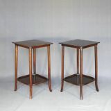 2 side tables - Thonet No. 286, circa 1930 - curved wood -