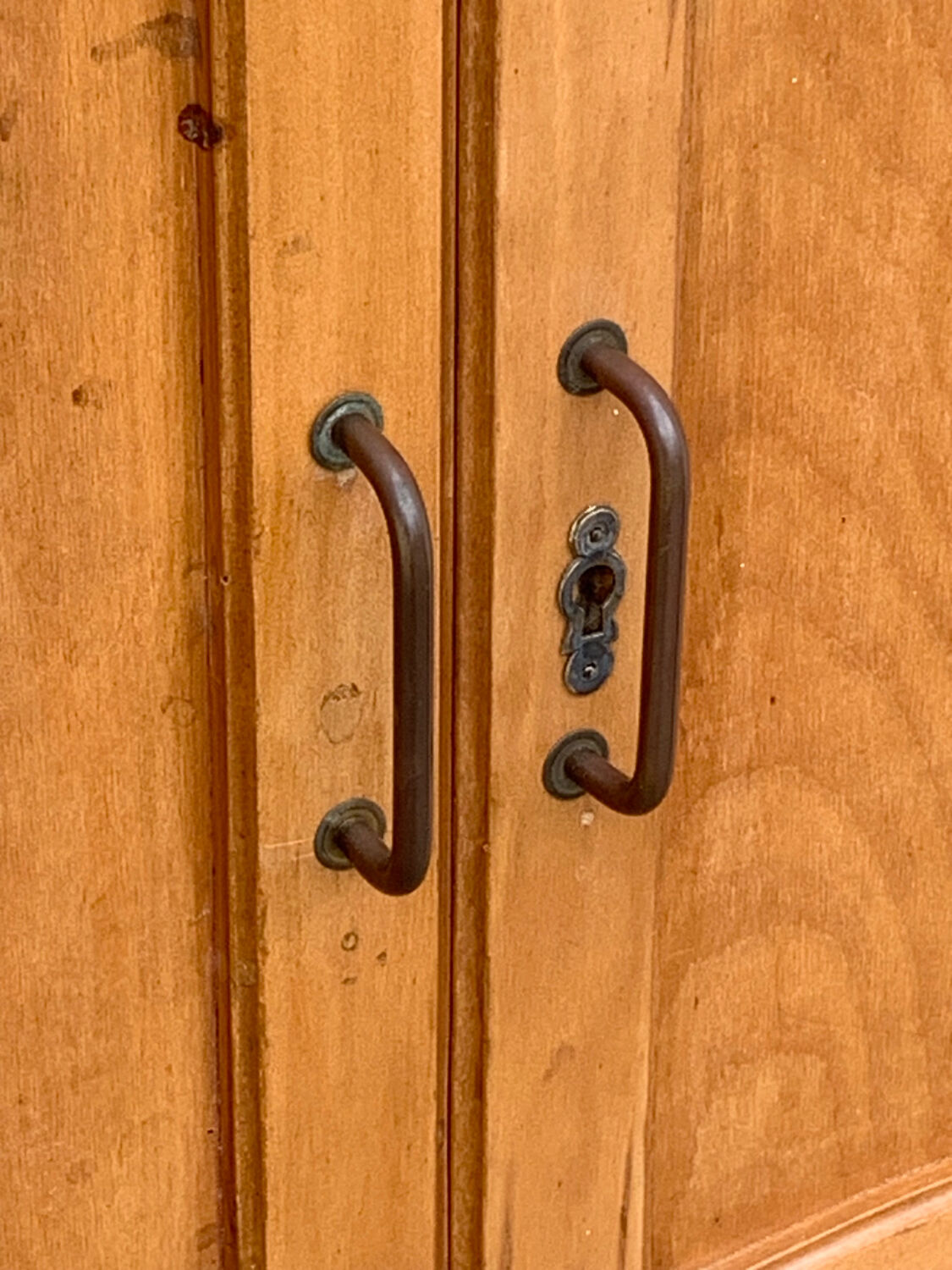 Parisian wardrobe vintage beech 1970