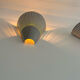 Pair of vintage conical wall lights, ribbed metal, Sweden 1970