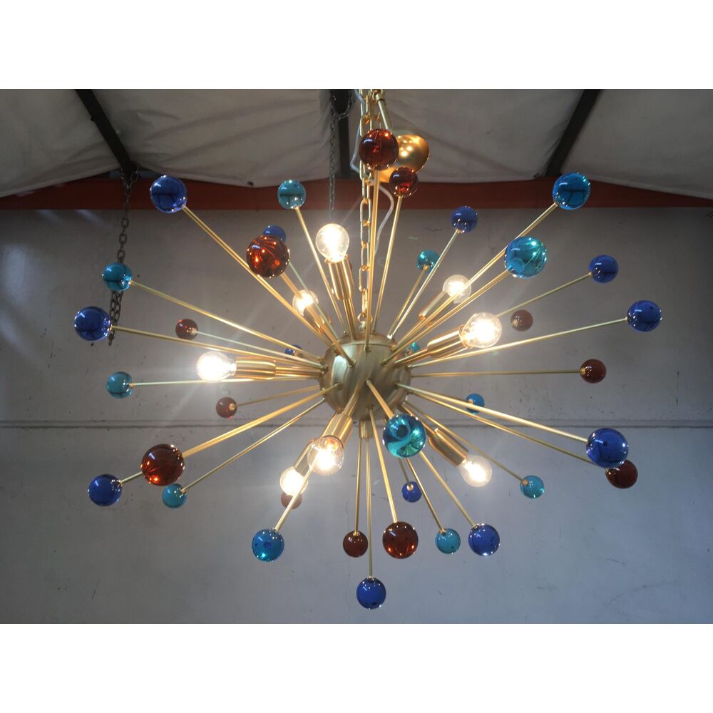 Star murano glass chandelier