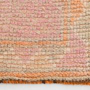 3x13 pale pink & orange turkish runner rug 82x403cm
