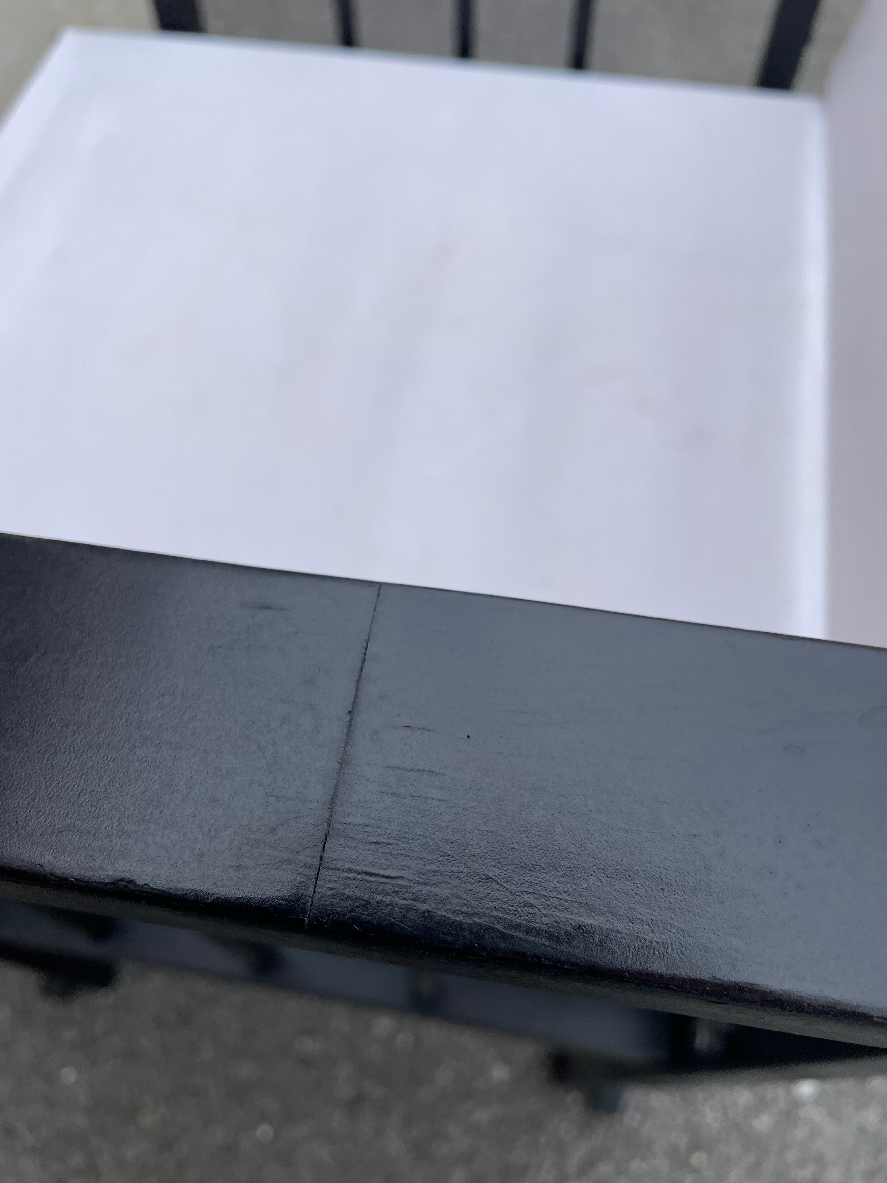 Foldable Steward's chair in wood painted black