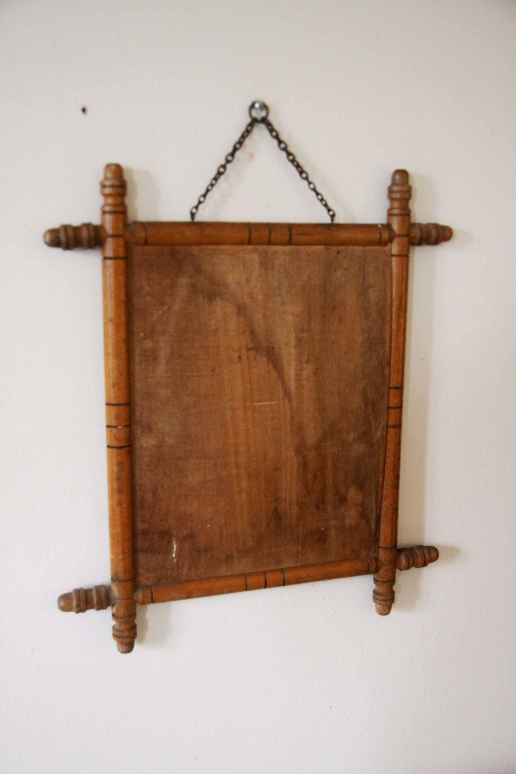 Miroir en bois effet bambou