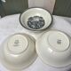 Set of 3 large cups and 3 old Wedgwood Lugano model bread plates