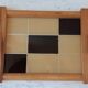 Beech and plexiglass checkerboard top 60s