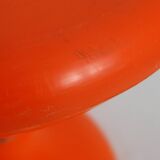 2 tabourets diabolo orange années 70