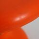 2 orange diabolo stools from the 70s