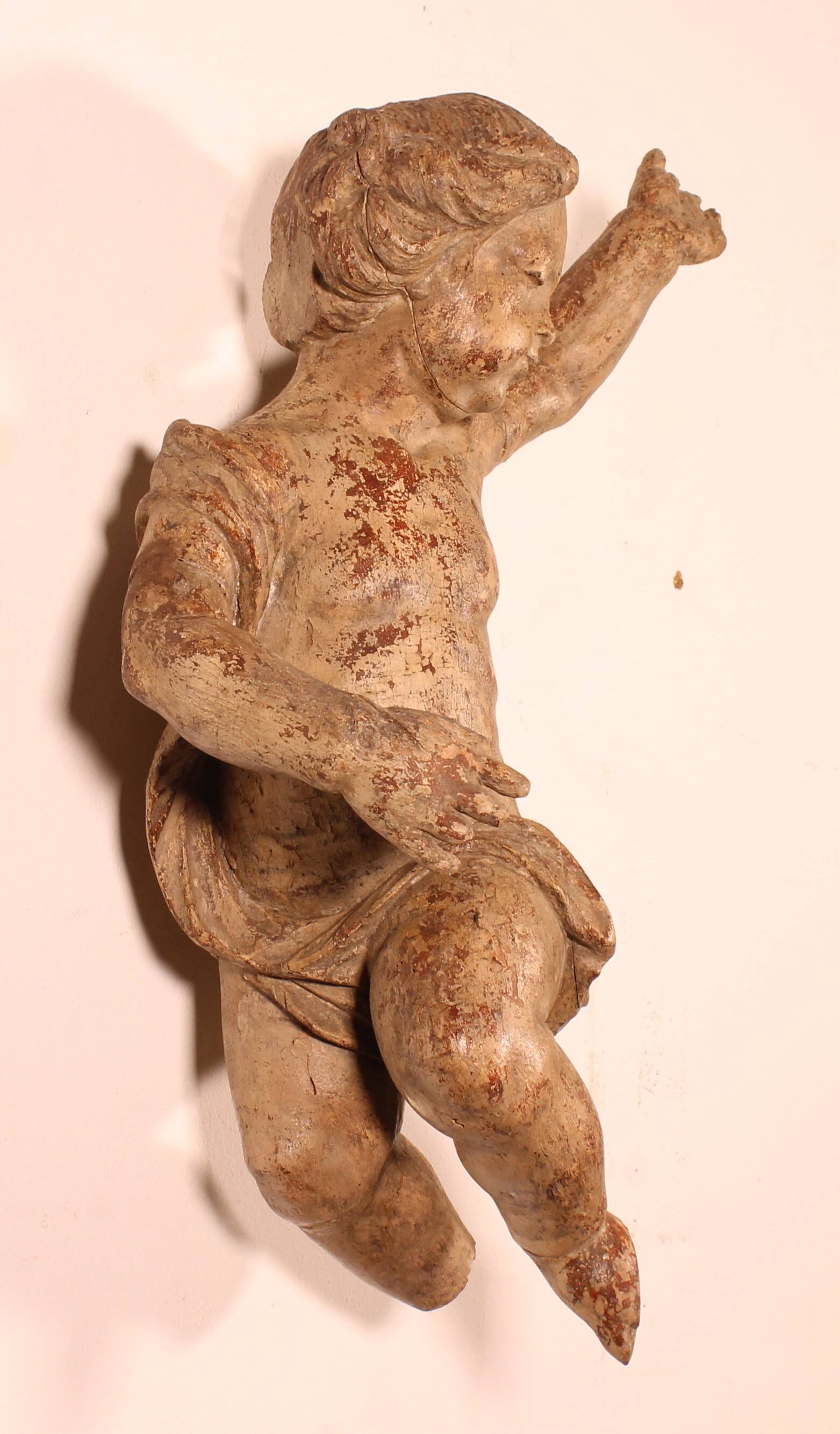 Carved Wooden Cherub - 18th Century