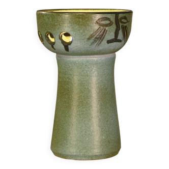 Table lamp in ceramic by Guillerme and Chambron 1980s