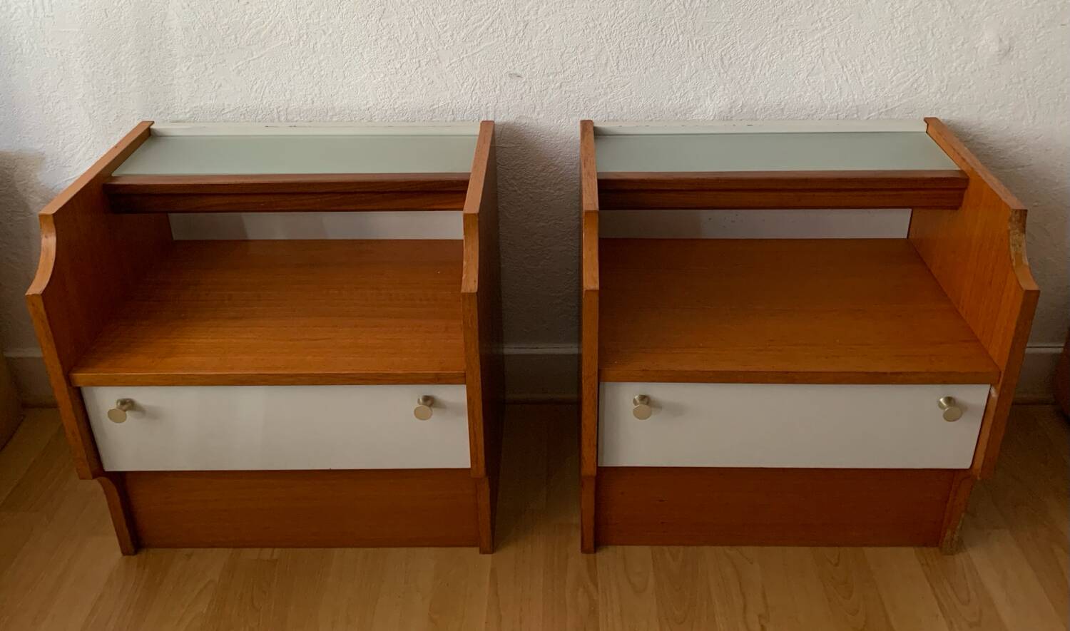Pair of vintage bedside tables