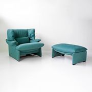 Cassina 'Portovenere' lounge chair with footstool – Vico Magistretti