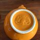 Vintage orange elephant porcelain teapot 1980 France