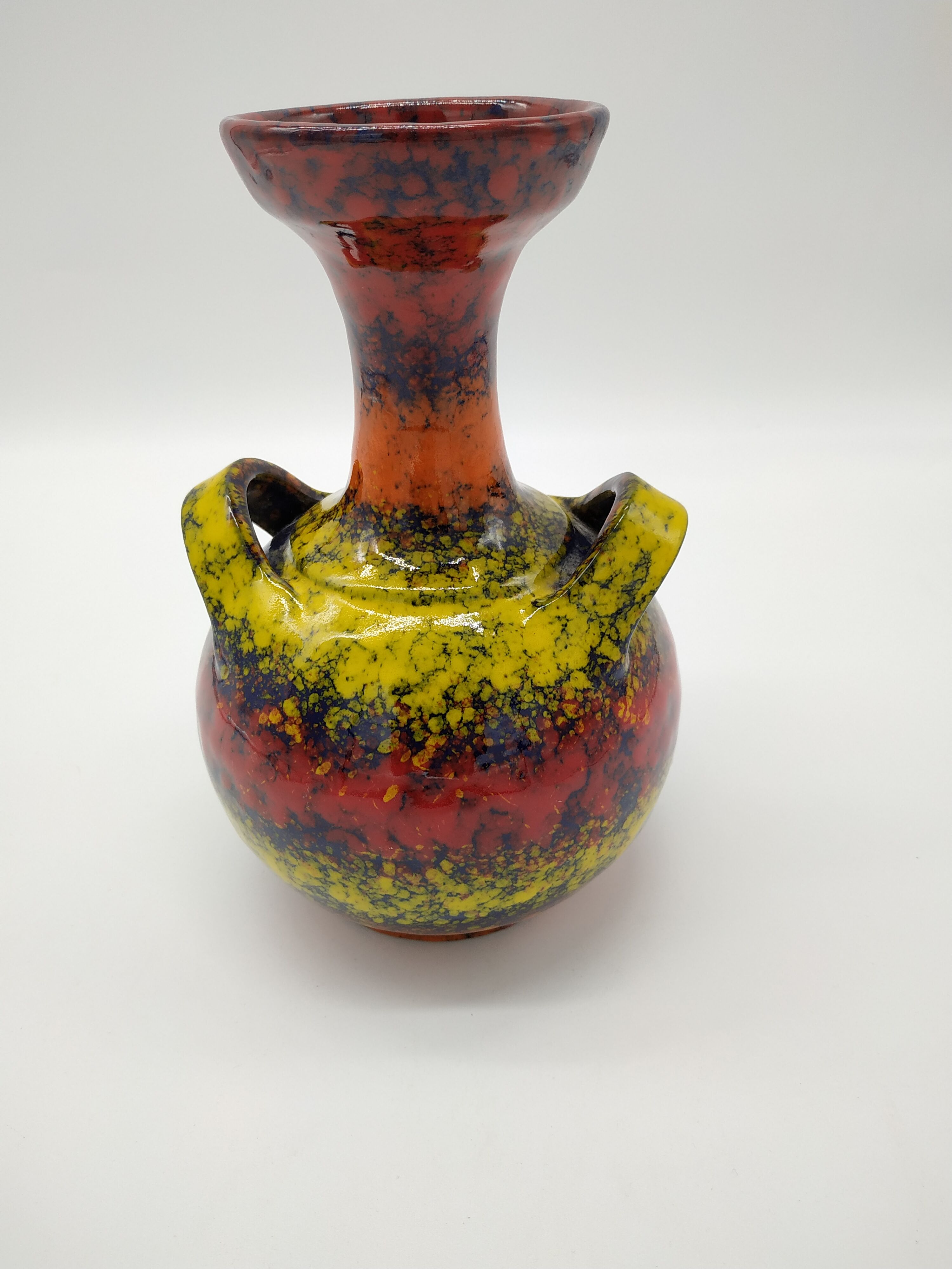 Vintage psychedelic tricolor vase
