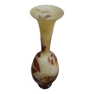 Glass paste vase by Emile Gallé Art Nouveau
