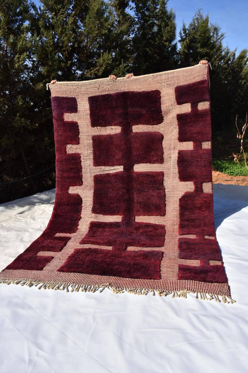 Berber carpet with special color