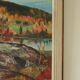Original mid-century oil painting on Swedish canvas "Autumn Day Järvsö"