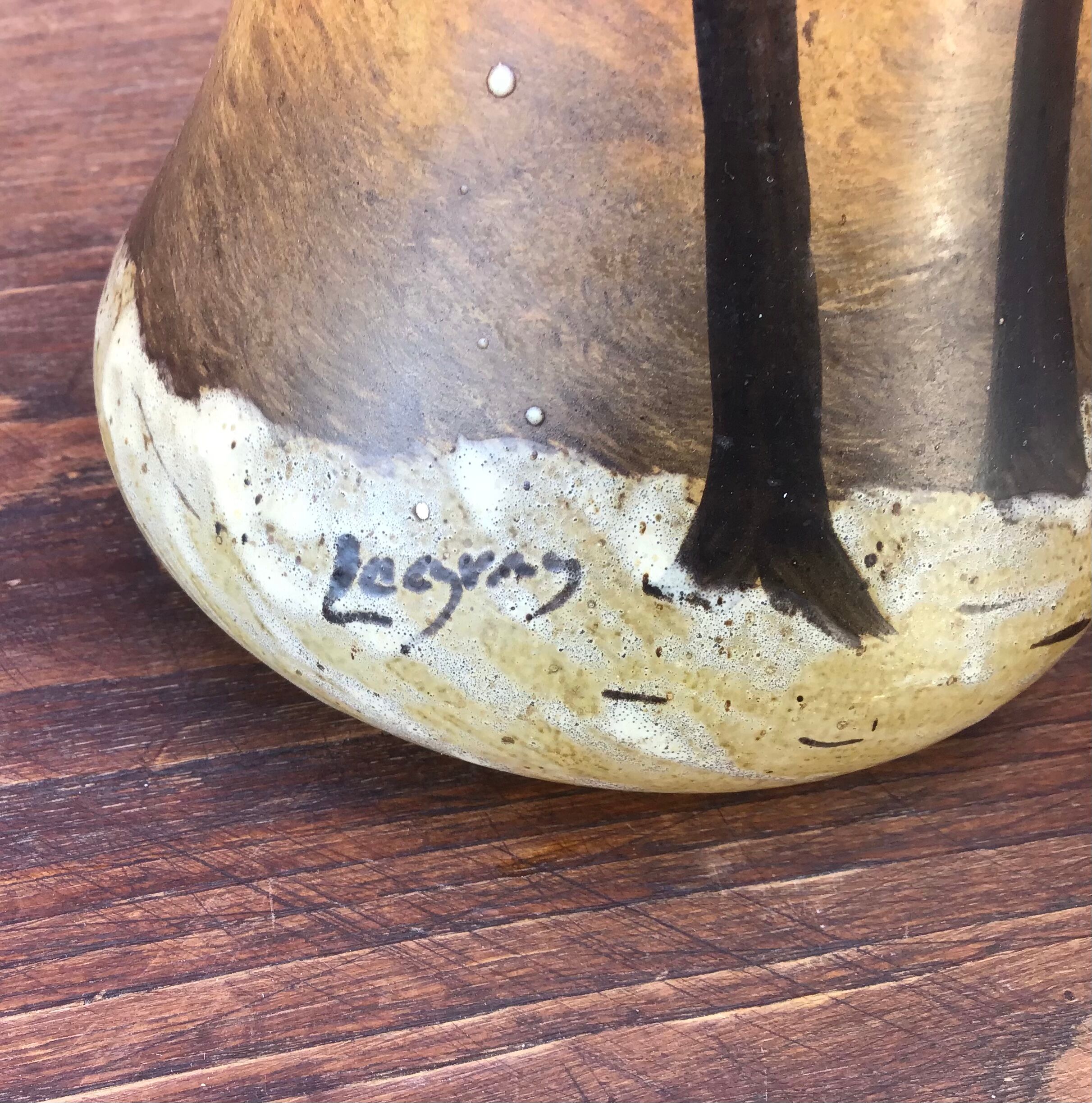 Pair of vases signed Legras