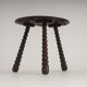 French oak tripod side table attributed to Charles Dudouyt