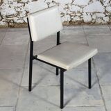 Modernist white skai chair, 1950