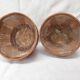 Duo of vintage braided wicker pot cover