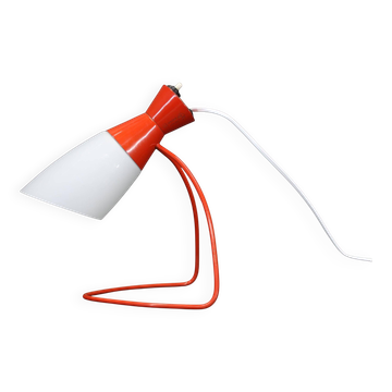 1960s red table lamp by Josef Hurka for Napako, Czechoslovakia